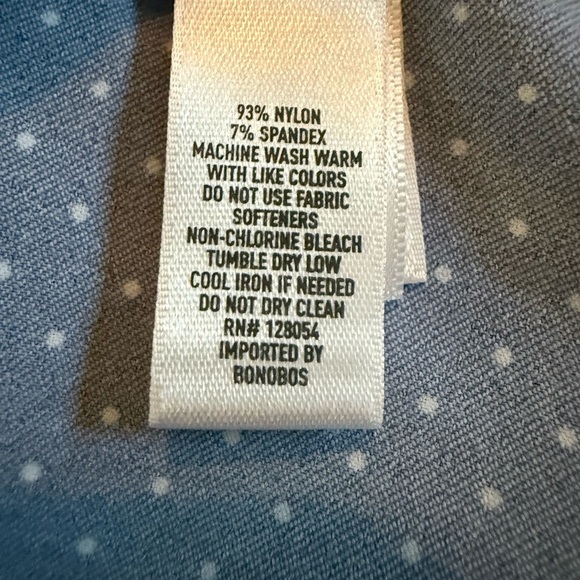 Bonobos Navy Blue Dot Print Shirt Men’s Large – Standard Fit Stretch - Picture 3 of 8